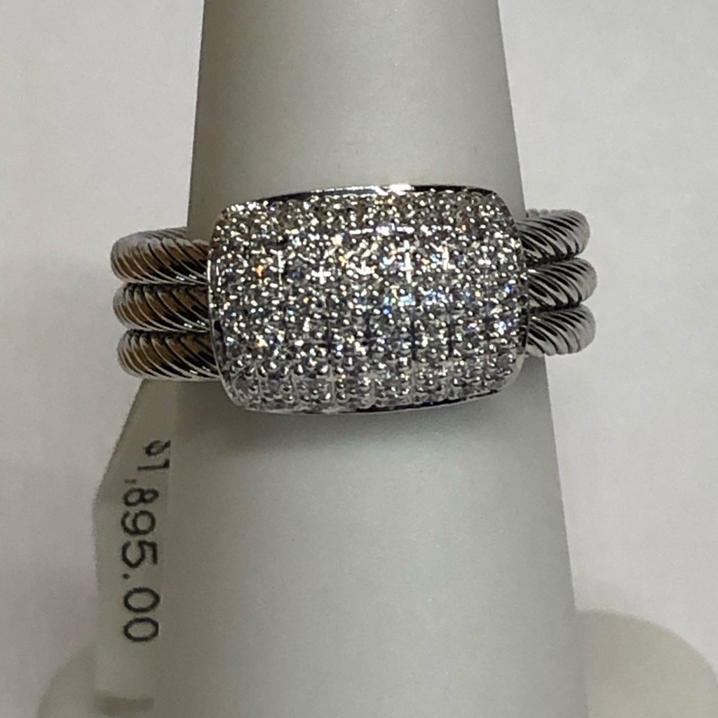 Charriol 18kt White Gold And Diamond Ring